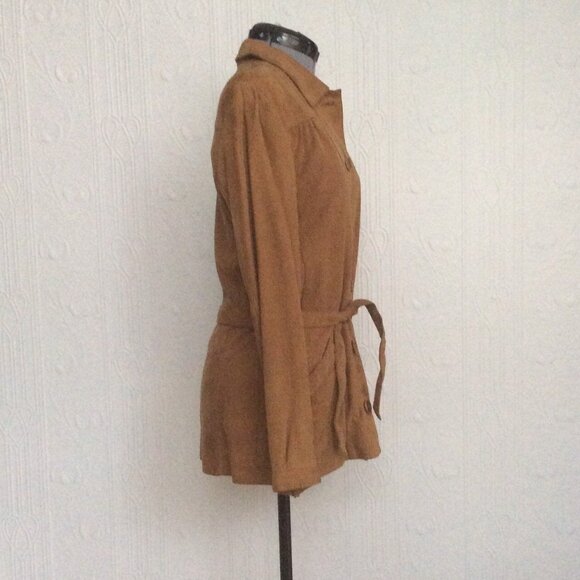 Éric Bompard classic tie waist suede jacket - Picture 3 of 4